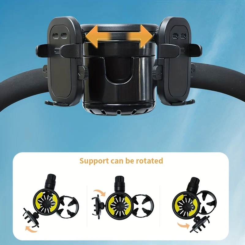 1pc portabottiglie per bici/passeggino portabollitori per carrozzina, portabicchieri con portacellulare