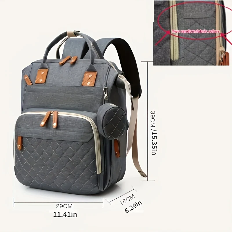 Borsa per mamma di grande capacità Zaino portaoggetti portatile multifunzionale per mamma e bambino Bottiglia di latte Pannolini Multi scomparto Borsa per mamma e bambino Natale, Halloween, Regalo del Giorno del Ringraziamento