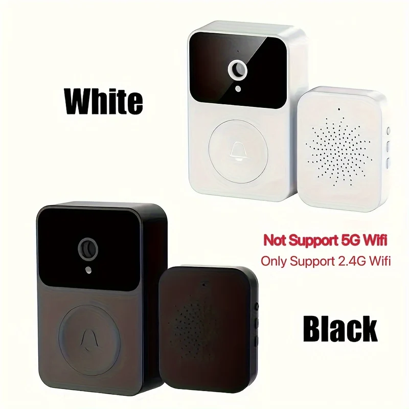 1pc (Batteria Integrata) Smart WIFI Campanello Wireless Con Campanello, Intercomunicatore Remoto Wireless Video Doorbell, Monitoraggio Cattura HD Visione Notturna, Chiamate Bidirezionali, Foto, Registrazione, Controllo APP, Funzione Di Cambio Voce