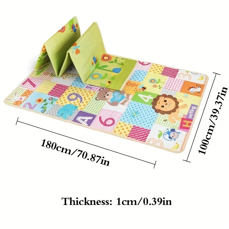 Tappetino da gioco impermeabile su entrambi i lati con superficie per attività educative e tappetino in schiuma antiscivolo, regalo di Natale per il Ringraziamento di Halloween