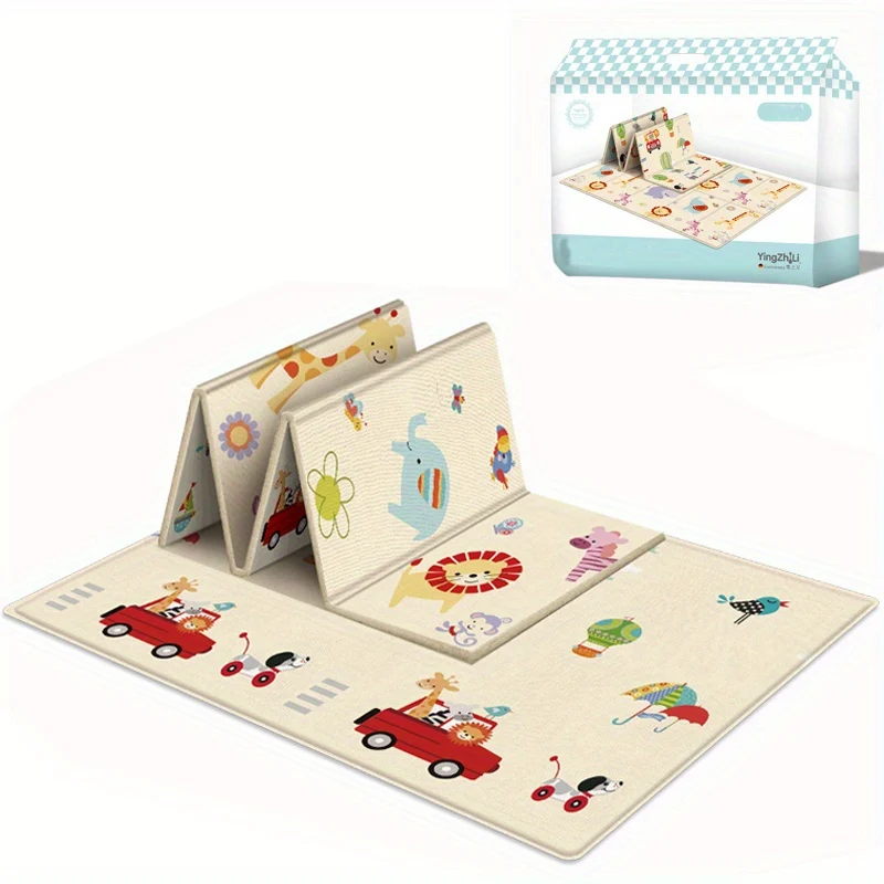 Tappetino da gioco impermeabile su entrambi i lati con superficie per attività educative e tappetino in schiuma antiscivolo, regalo di Natale per il Ringraziamento di Halloween