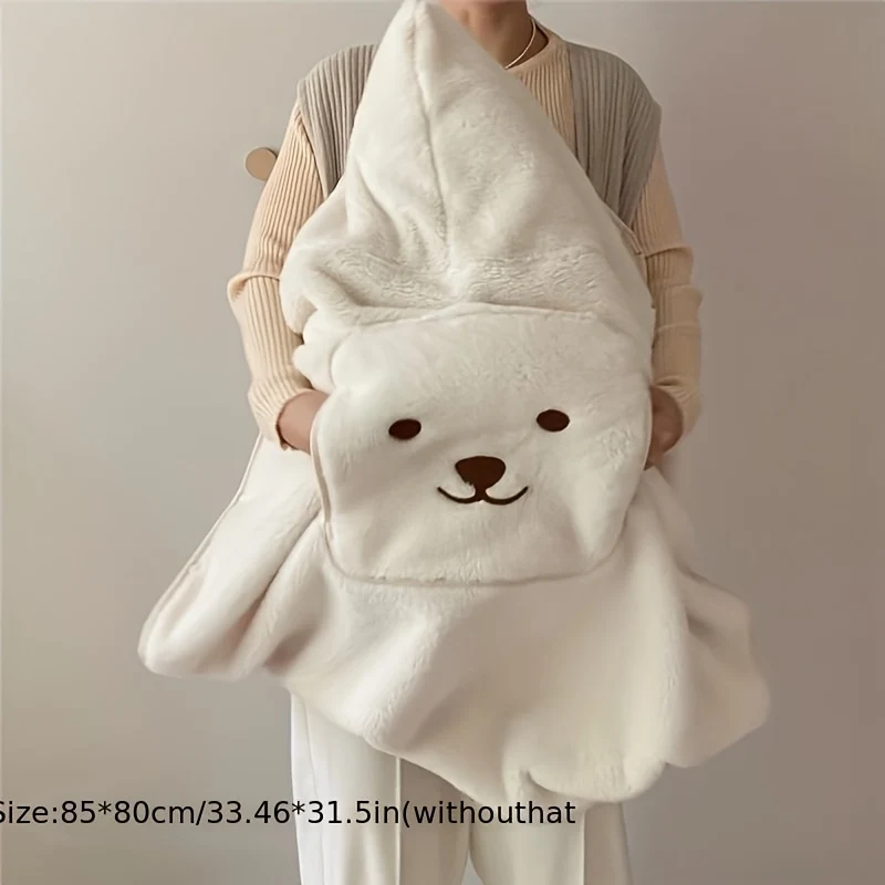 Orso Ricamo Passeggino Coperta Antivento, Coperta Calda Per Uscire Coperta Da Trasporto Portatile, Mantello Autunno Inverno Parabrezza Passeggino Coperta Da Viaggio Sgabello Antivento Copertura Ispessita Calda