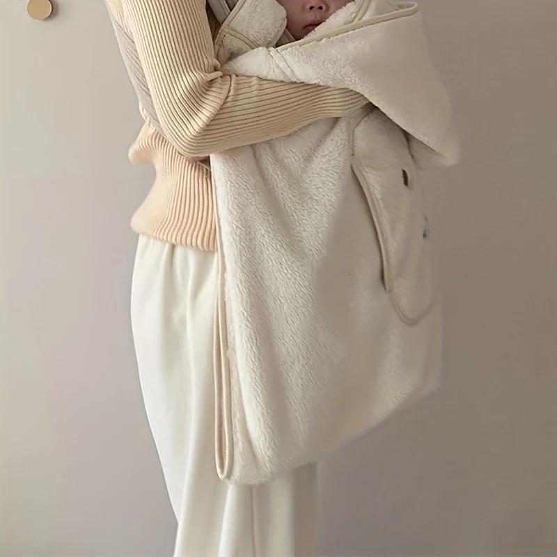 Orso Ricamo Passeggino Coperta Antivento, Coperta Calda Per Uscire Coperta Da Trasporto Portatile, Mantello Autunno Inverno Parabrezza Passeggino Coperta Da Viaggio Sgabello Antivento Copertura Ispessita Calda