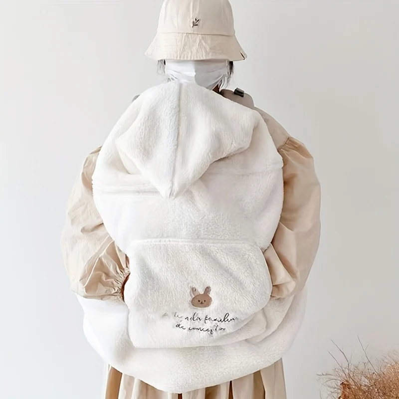 Orso Ricamo Passeggino Coperta Antivento, Coperta Calda Per Uscire Coperta Da Trasporto Portatile, Mantello Autunno Inverno Parabrezza Passeggino Coperta Da Viaggio Sgabello Antivento Copertura Ispessita Calda