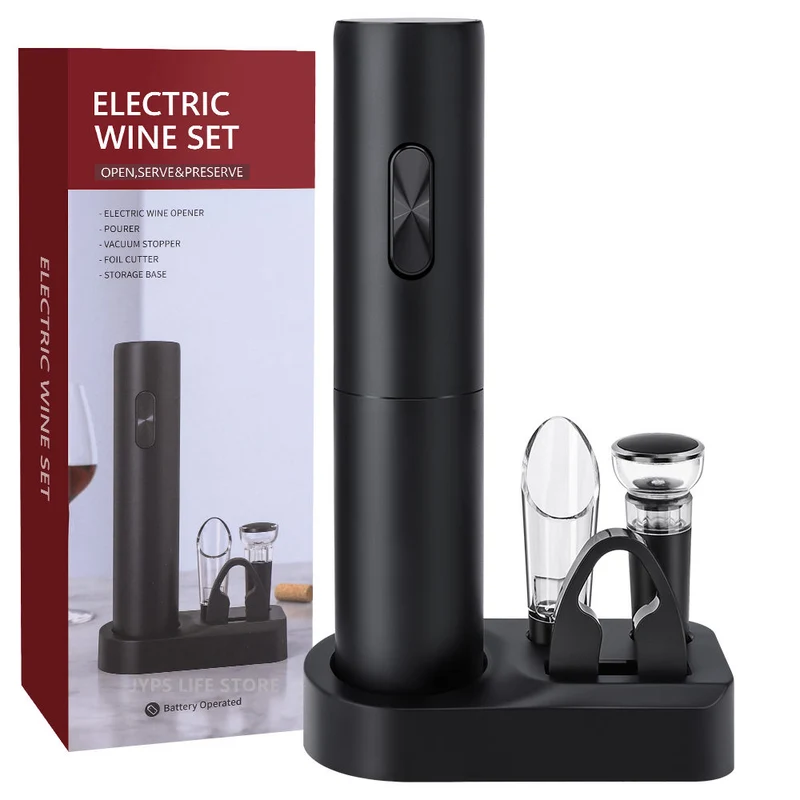 Set Di Apribottiglie Elettrico Apribottiglie Automatico Per Vino Rosso Con Cavatappi Per Taglierina Per Vino Per Accessori Da Cucina Per Amanti Del Vino Da Festa Regalo