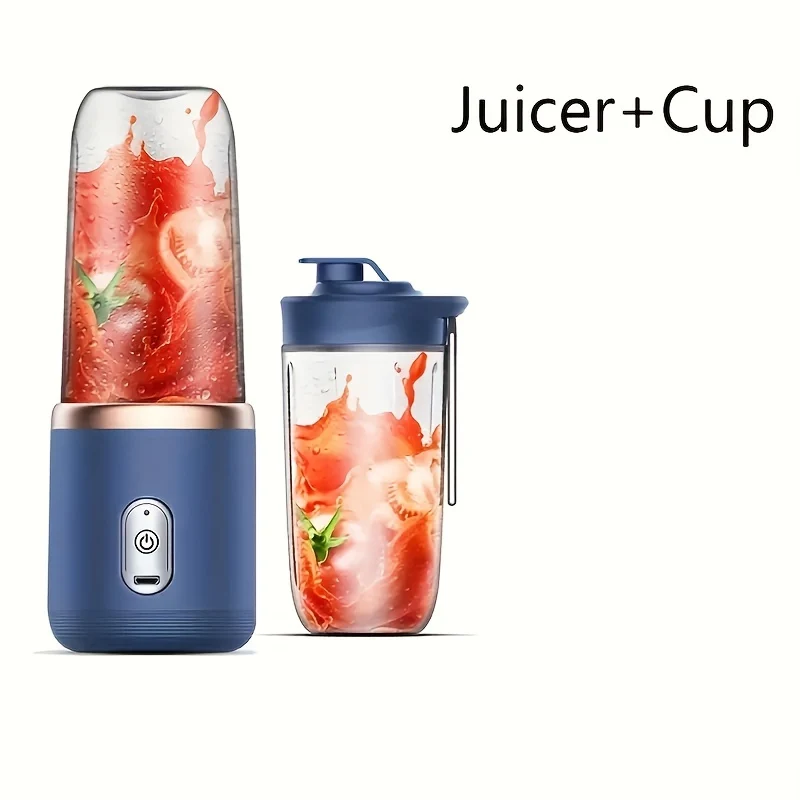 2 Tazze, Spremiagrumi Portatile, 1 Frullato Di Frutta E Frappè, Spremiagrumi Wireless, Mixer Con Ricarica USB Per Alimenti Per Bambini, Palestra, Casa, Viaggio