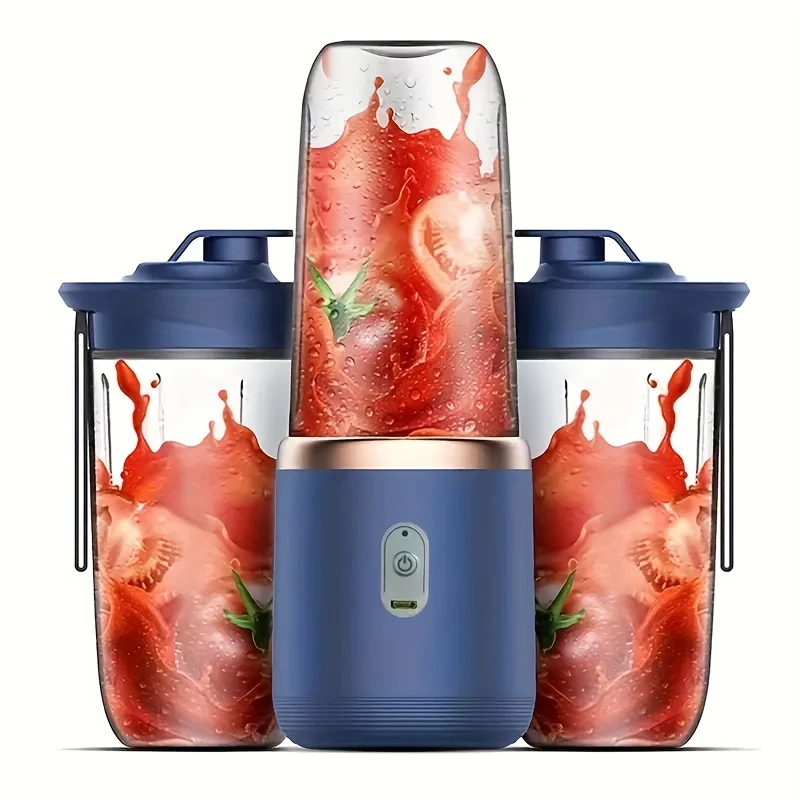2 Tazze, Spremiagrumi Portatile, 1 Frullato Di Frutta E Frappè, Spremiagrumi Wireless, Mixer Con Ricarica USB Per Alimenti Per Bambini, Palestra, Casa, Viaggio
