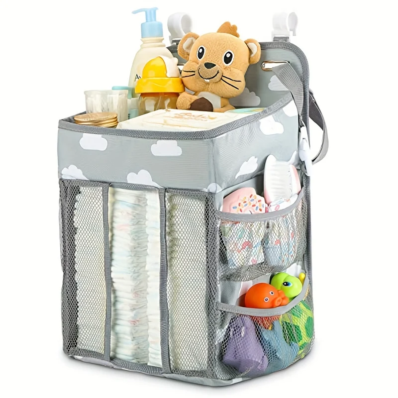 Organizza gli oggetti essenziali del tuo bambino con questa borsa portaoggetti portatile e impermeabile da appendere alla culla! Regalo di Natale, Halloween, Ringraziamento