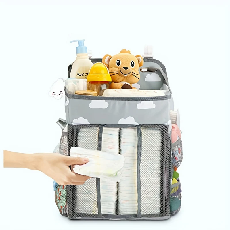 Organizza gli oggetti essenziali del tuo bambino con questa borsa portaoggetti portatile e impermeabile da appendere alla culla! Regalo di Natale, Halloween, Ringraziamento