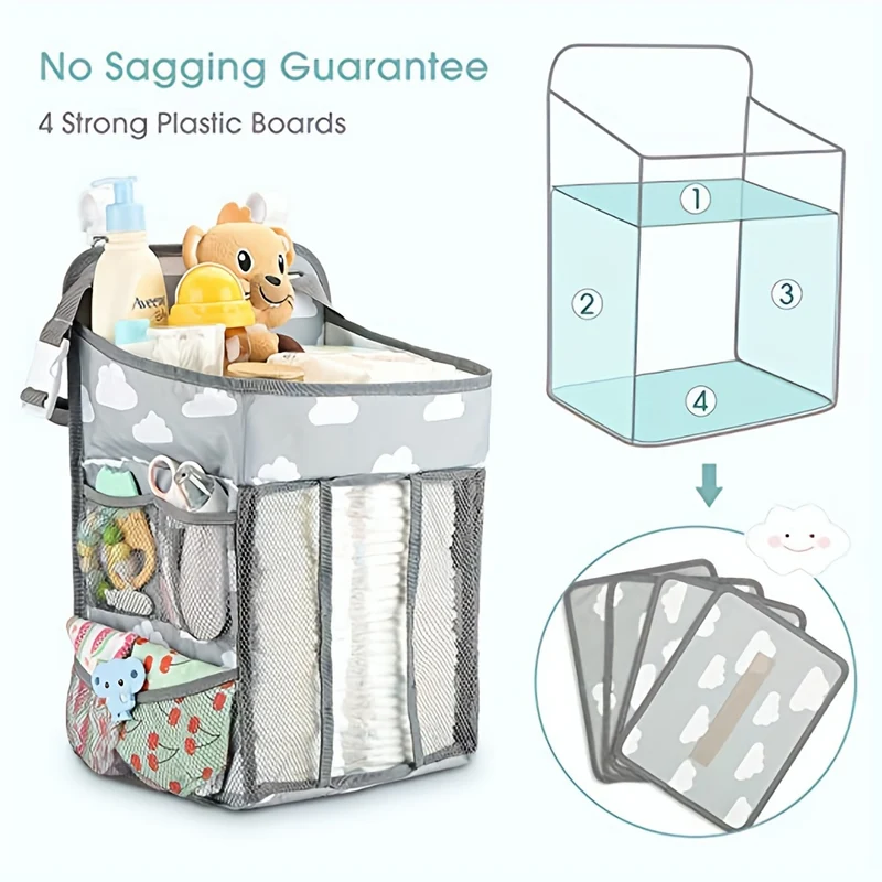 Organizza gli oggetti essenziali del tuo bambino con questa borsa portaoggetti portatile e impermeabile da appendere alla culla! Regalo di Natale, Halloween, Ringraziamento