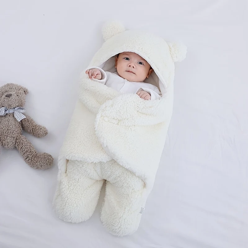 Carino Neonato Autunno Inverno Spesso Gettare Trapunta Bambino Sacco A Pelo Anti-sbalzo Salto Swaddle