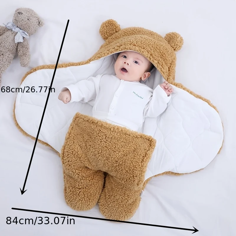 Carino Neonato Autunno Inverno Spesso Gettare Trapunta Bambino Sacco A Pelo Anti-sbalzo Salto Swaddle