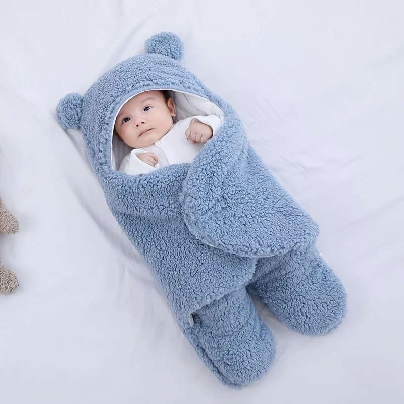 Carino Neonato Autunno Inverno Spesso Gettare Trapunta Bambino Sacco A Pelo Anti-sbalzo Salto Swaddle