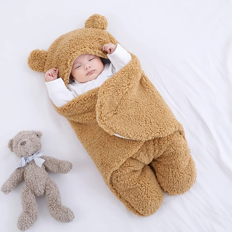 Carino Neonato Autunno Inverno Spesso Gettare Trapunta Bambino Sacco A Pelo Anti-sbalzo Salto Swaddle