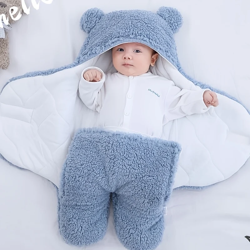 Carino Neonato Autunno Inverno Spesso Gettare Trapunta Bambino Sacco A Pelo Anti-sbalzo Salto Swaddle