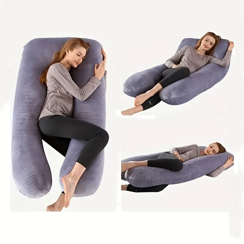 Massimo comfort per le future mamme - Fascia per cuscino per gravidanza a forma di U con supporto multifunzionale per la vita, regalo di Natale, Halloween, Giorno del Ringraziamento