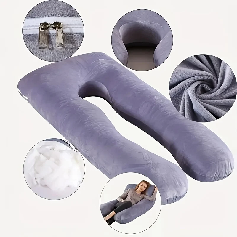 Massimo comfort per le future mamme - Fascia per cuscino per gravidanza a forma di U con supporto multifunzionale per la vita, regalo di Natale, Halloween, Giorno del Ringraziamento