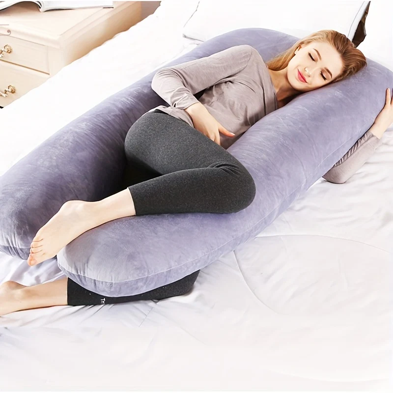 Massimo comfort per le future mamme - Fascia per cuscino per gravidanza a forma di U con supporto multifunzionale per la vita, regalo di Natale, Halloween, Giorno del Ringraziamento