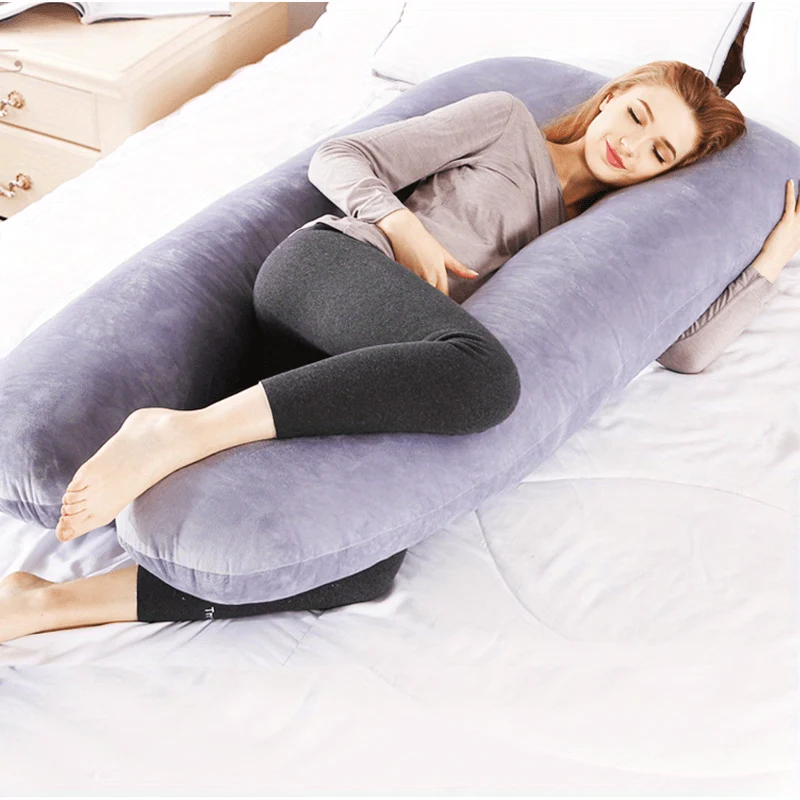 Massimo comfort per le future mamme - Fascia per cuscino per gravidanza a forma di U con supporto multifunzionale per la vita, regalo di Natale, Halloween, Giorno del Ringraziamento