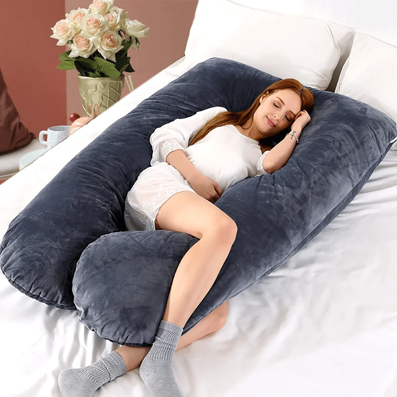 Massimo comfort per le future mamme - Fascia per cuscino per gravidanza a forma di U con supporto multifunzionale per la vita, regalo di Natale, Halloween, Giorno del Ringraziamento