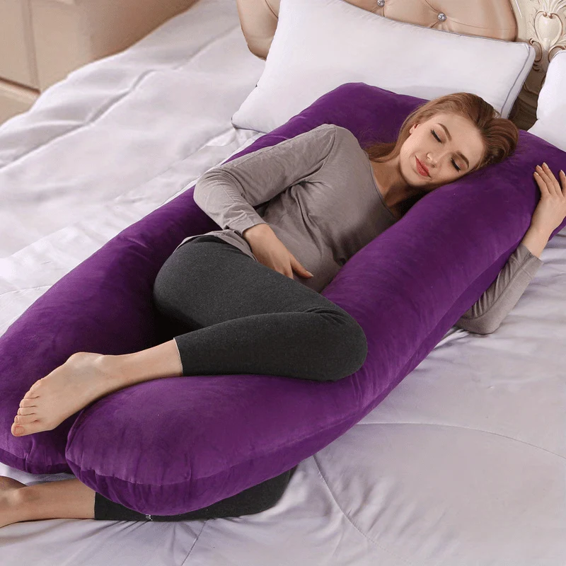 Massimo comfort per le future mamme - Fascia per cuscino per gravidanza a forma di U con supporto multifunzionale per la vita, regalo di Natale, Halloween, Giorno del Ringraziamento