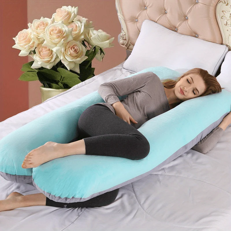 Massimo comfort per le future mamme - Fascia per cuscino per gravidanza a forma di U con supporto multifunzionale per la vita, regalo di Natale, Halloween, Giorno del Ringraziamento