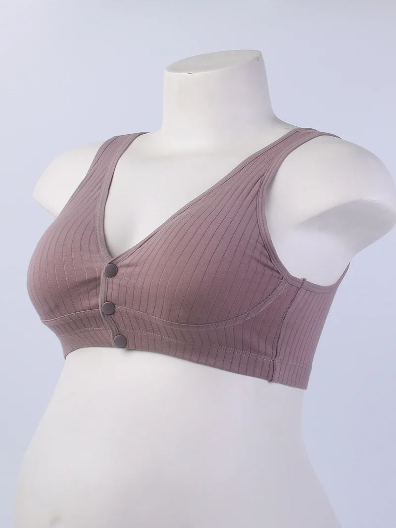 Reggiseno Per Allattamento Senza Ferretto Aperto Sul Davanti Elastico Maturo Da Donna, Biancheria Intima Per Allattamento Al Seno Premaman Per Madri In Gravidanza