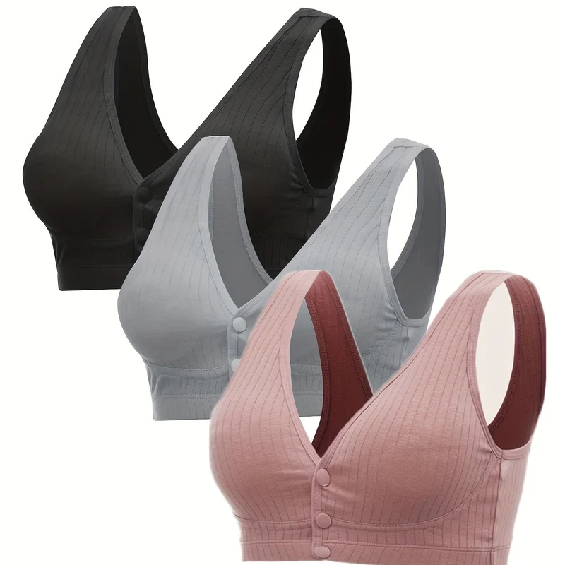 Reggiseno Per Allattamento Senza Ferretto Aperto Sul Davanti Elastico Maturo Da Donna, Biancheria Intima Per Allattamento Al Seno Premaman Per Madri In Gravidanza