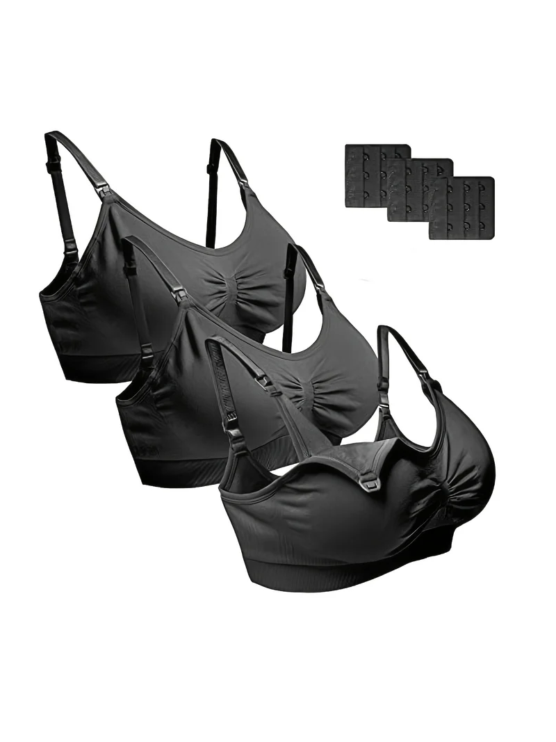 3 pezzi di reggiseno per l'allattamento senza cuciture casuali per la maternità delle donne con biancheria intima morbida e confortevole rimovibile