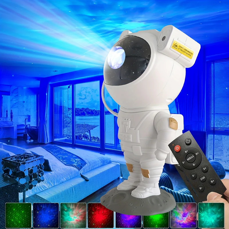 Proiettore stellare per astronauti Luce notturna - Proiettore spaziale Nebulosa stellata Lampada per proiezione a soffitto con timer, telecomando e regolabile a 360°, regalo per camera da letto, sala giochi Natale