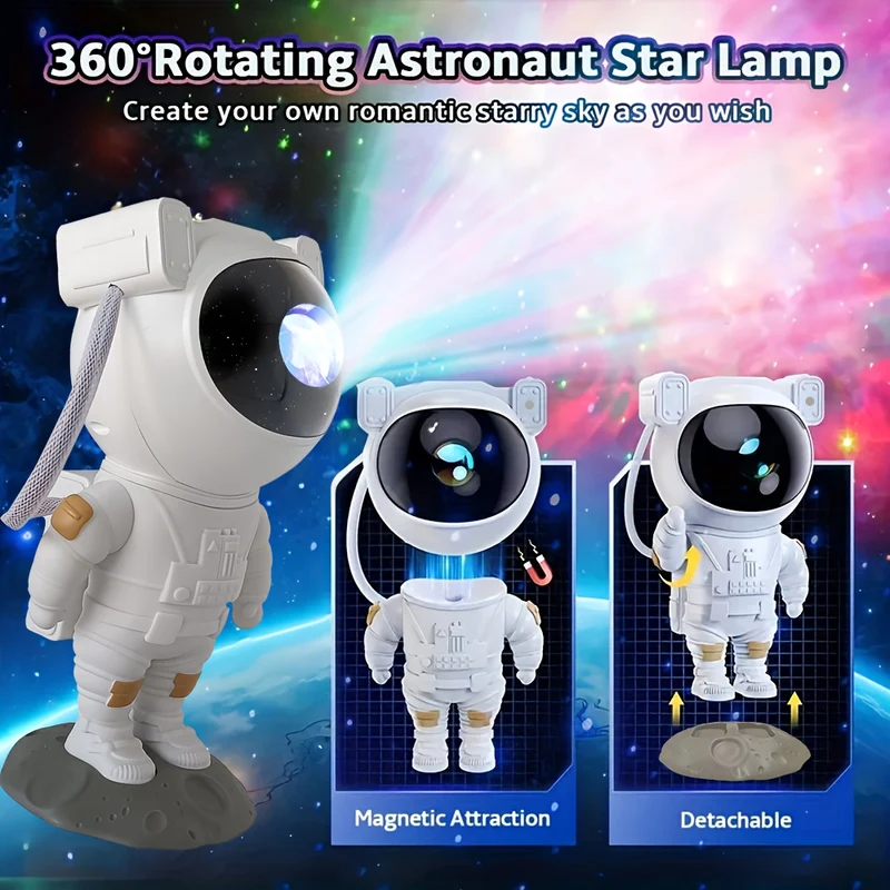 Proiettore stellare per astronauti Luce notturna - Proiettore spaziale Nebulosa stellata Lampada per proiezione a soffitto con timer, telecomando e regolabile a 360°, regalo per camera da letto, sala giochi Natale