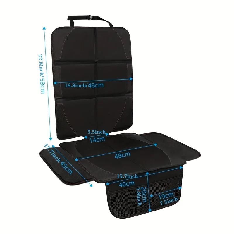 Nero Con Tessuto Impermeabile E Protezione Del Sedile Auto Laterale Con Fascia, Cuscino Del Sedile Impermeabile Per Proteggere Il Rivestimento In Pelle Del Veicolo - Facile Da Pulire E Fissare Adatto Per Isofix Nero