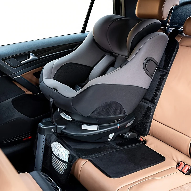 Nero Con Tessuto Impermeabile E Protezione Del Sedile Auto Laterale Con Fascia, Cuscino Del Sedile Impermeabile Per Proteggere Il Rivestimento In Pelle Del Veicolo - Facile Da Pulire E Fissare Adatto Per Isofix Nero