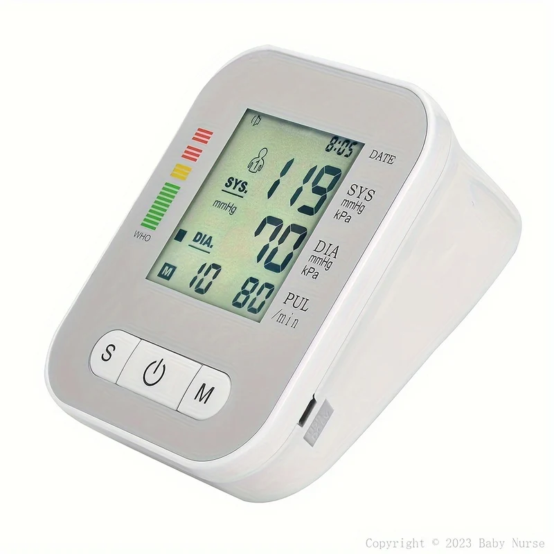 Misuratore di pressione arteriosa, misuratore digitale di pressione arteriosa da polso, rilevatore automatico di pressione arteriosa del bracciale, memoria con 2x99 letture, display vocale di grandi dimensioni, con custodia per il trasporto Natale