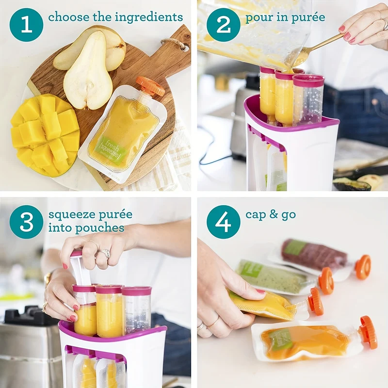 Spremi Fango Di Frutta Per Bambini Dispenser Da Cucina Domestica, Produzione Di Integratori Alimentari, Borsa Manuale Per La Conservazione Di Integratori Alimentari Per Bambini