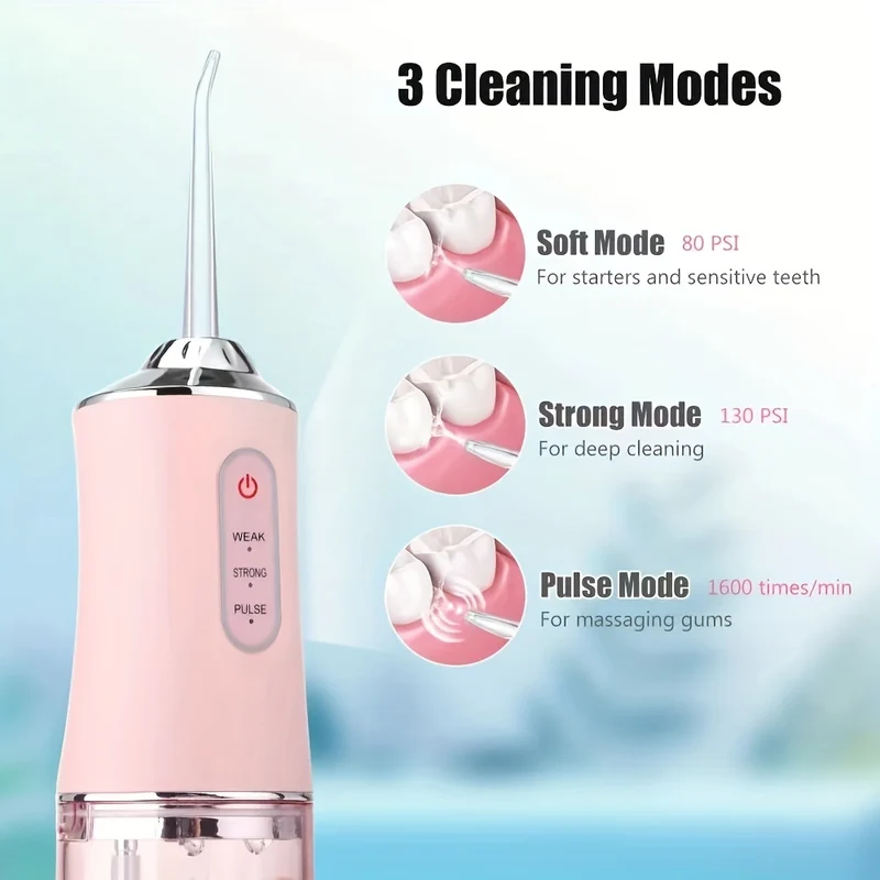 Ricaricabile Portatile Water Flosser: Irrigatore Orale Per Denti Più Puliti E Sani!