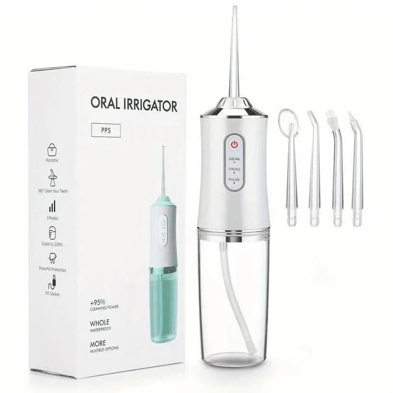 Ricaricabile Portatile Water Flosser: Irrigatore Orale Per Denti Più Puliti E Sani!