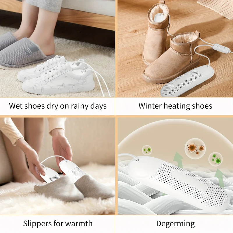 Asciuga Scarpe Elettrico, Asciuga Scarpe Multifunzione Per Adulti E Bambini Asciuga Scarpe Portatile Tappetini Riscaldanti Scalda Piedi Deodorante Dispositivo Deumidificante Adatto A Diverse Scarpe-EU