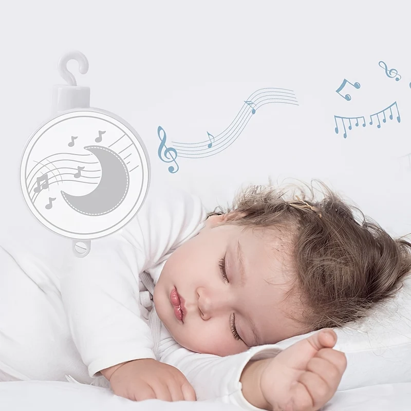Culla si muove con musica rilassante, culla musicale a forma di procione con timer per giocattoli per la nursery per bambini di 0 anni e oltre