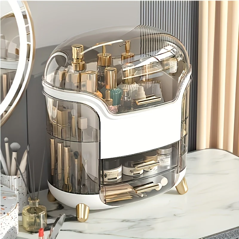 Organizzatore Professionale Per Trucco Cosmetico A Prova Di Polvere E Acqua, Con Cassetti, Grande Capacità, Organizer Da Banco Per Vanità, Bagno E Camera Da Letto