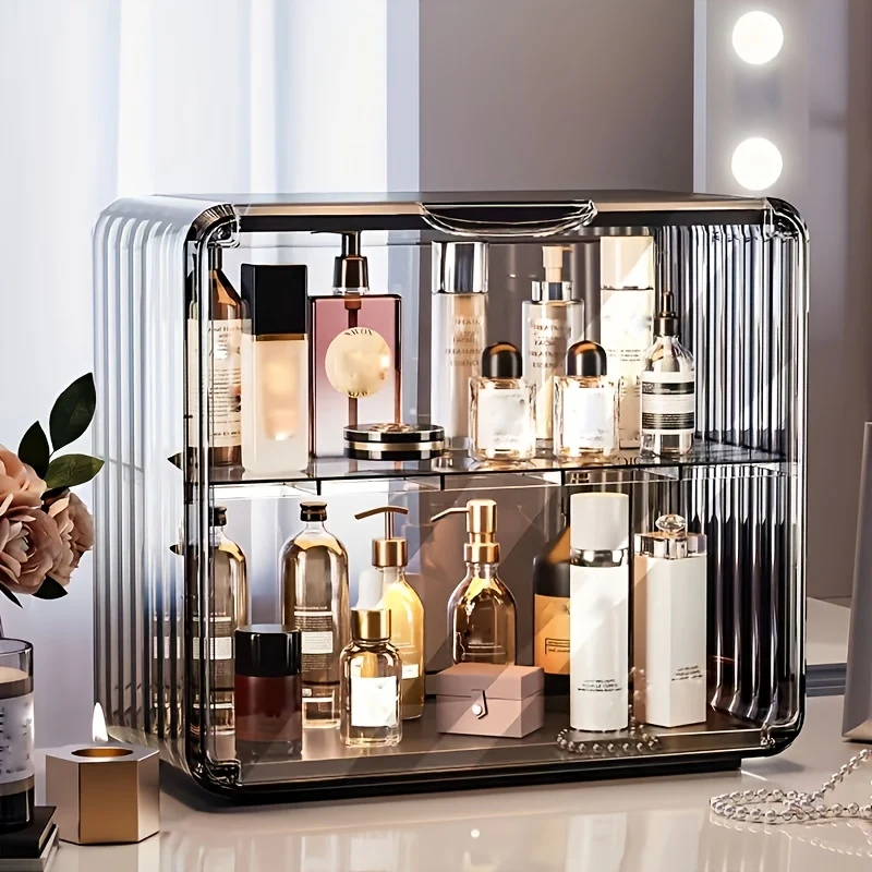 Organizzatore Professionale Per Trucco Cosmetico A Prova Di Polvere E Acqua, Con Cassetti, Grande Capacità, Organizer Da Banco Per Vanità, Bagno E Camera Da Letto