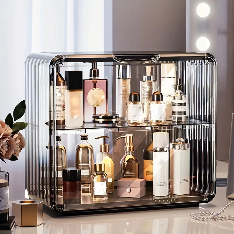 Organizzatore Professionale Per Trucco Cosmetico A Prova Di Polvere E Acqua, Con Cassetti, Grande Capacità, Organizer Da Banco Per Vanità, Bagno E Camera Da Letto