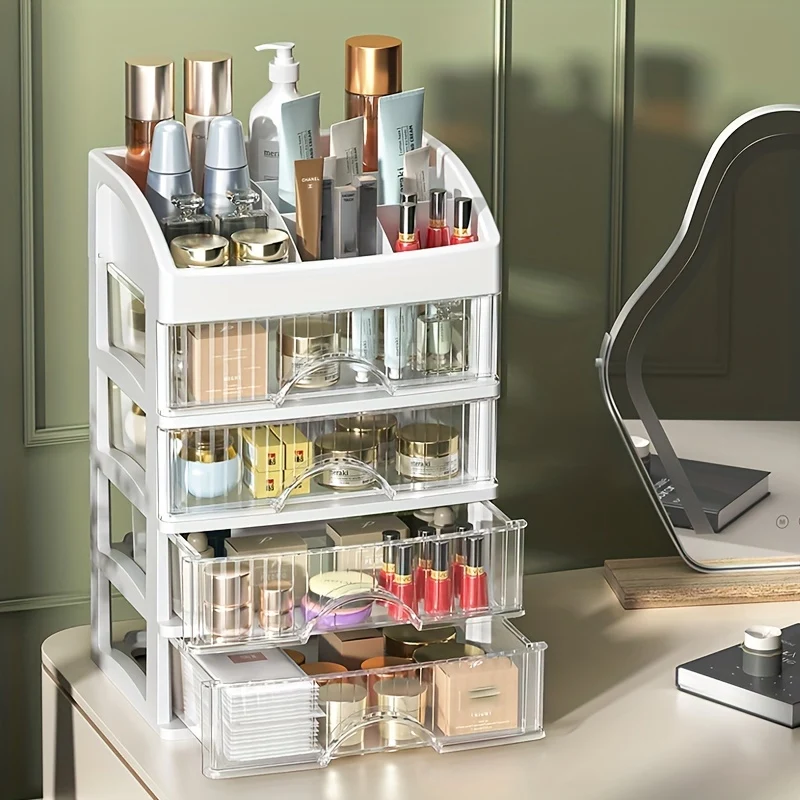 Organizzatore Di Trucco Per Vanità, Grande Organizzatore Da Appoggio Con Cassetti, Deposito Di Cosmetici Per La Cura Della Pelle, Pennelli, Ombretto, Lozioni, Rossetto, Smalto Per Unghie.Ottimo Per Comò, Bagno, Camera Da Letto