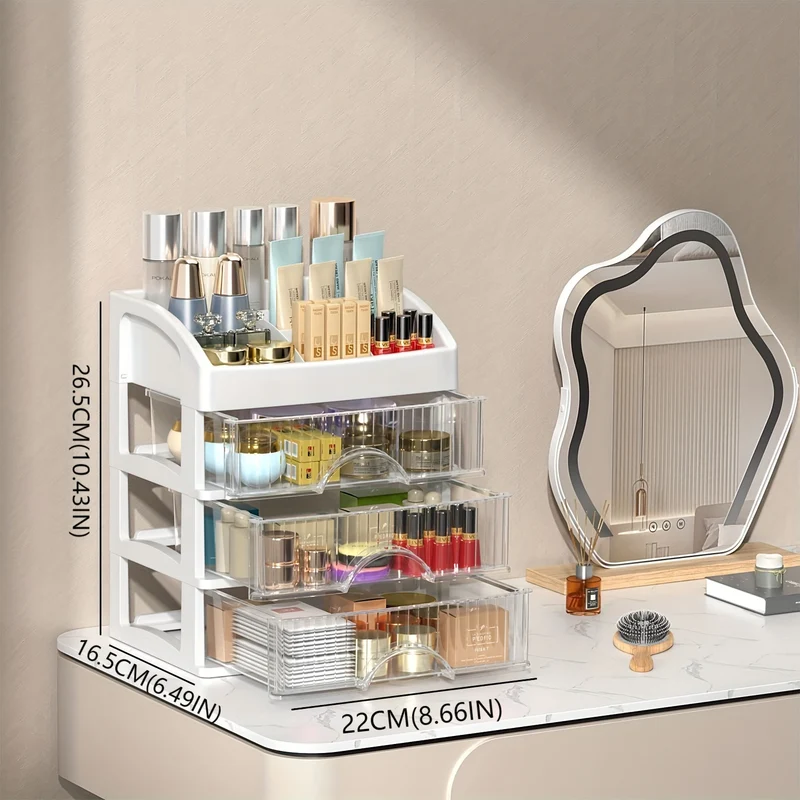 Organizzatore Di Trucco Per Vanità, Grande Organizzatore Da Appoggio Con Cassetti, Deposito Di Cosmetici Per La Cura Della Pelle, Pennelli, Ombretto, Lozioni, Rossetto, Smalto Per Unghie.Ottimo Per Comò, Bagno, Camera Da Letto