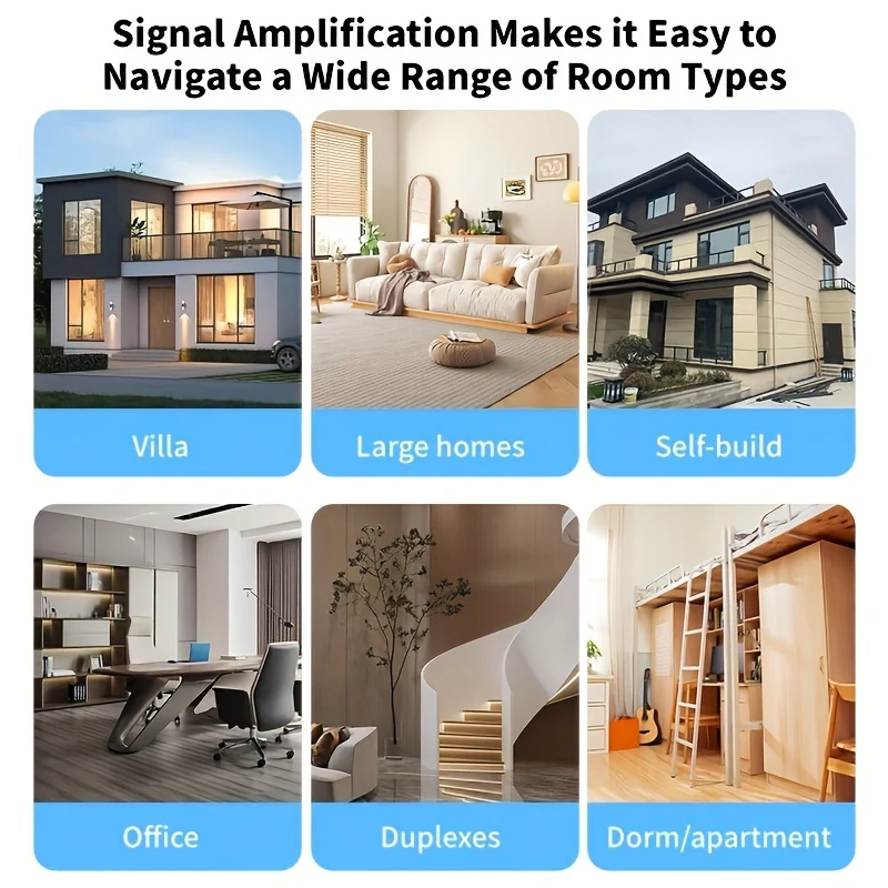 Estensore WiFi, Amplificatore Di Segnale, Potenzia Il Segnale A 300 Mbps WiFi 2,4 E 5 GHz Dual Band (8500 Piedi Quadrati), Forte Penetrazione Del Segnale, Supporta 35 Dispositivi, 4 Modalità, Configurazione Con 1 Tocco, 4 Antenne Per Copertura A 360°
