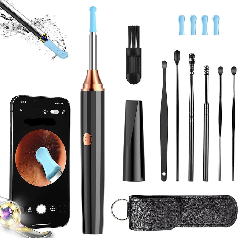 Kit Di Strumenti Per La Rimozione Del Cerume Dell'orecchio, Pulitore Dell'orecchio Con Telecamera, Pulizia Dell'orecchio Con Telecamera, Kit Di Rimozione Del Cerume Dell'orecchio Con Filo Per Bambini E Adulti, Otoscopio