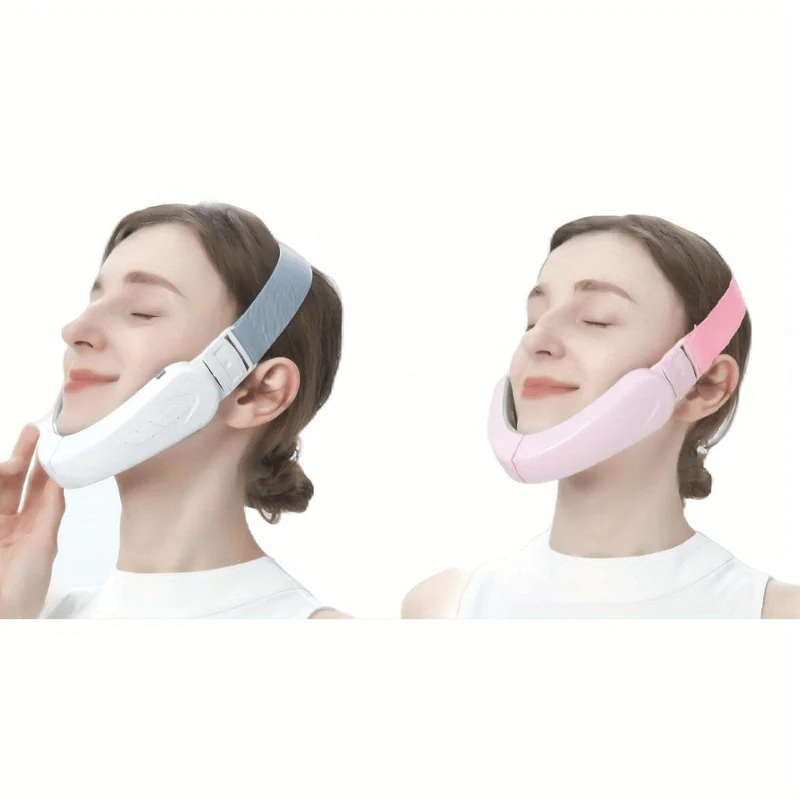 1pc Doppio Riduttore Per Il Mento, Cintura Di Bellezza Elettrica Modellante Per Il Viso A V, Massaggiatore Viso Rassodante Per Sollevamento Intelligente Per Un Aspetto Giovanile, Massaggiatore Viso Intelligente, Regali Per Mamma Donna Compleanno Natale