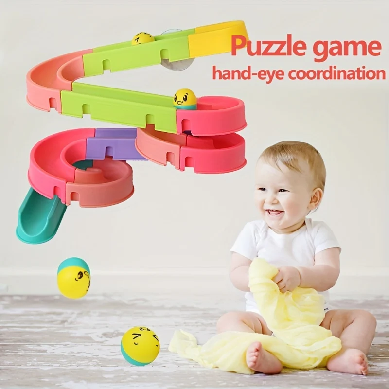 40/60 Pz Giocattoli Da Bagno Per Bambini Acqua Per Bambini Giochi Da Bagno Palla Scivolo Roller Ball Pista Giocattoli, Bagno Parete Giocattoli Cascata Farcito Multicolor Fai Da Te Disimballaggio Set Regali