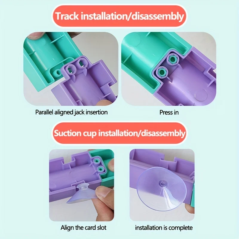 40/60 Pz Giocattoli Da Bagno Per Bambini Acqua Per Bambini Giochi Da Bagno Palla Scivolo Roller Ball Pista Giocattoli, Bagno Parete Giocattoli Cascata Farcito Multicolor Fai Da Te Disimballaggio Set Regali
