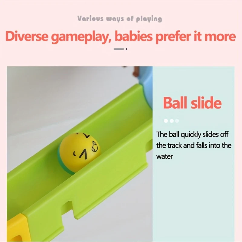 40/60 Pz Giocattoli Da Bagno Per Bambini Acqua Per Bambini Giochi Da Bagno Palla Scivolo Roller Ball Pista Giocattoli, Bagno Parete Giocattoli Cascata Farcito Multicolor Fai Da Te Disimballaggio Set Regali